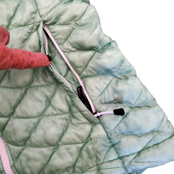 The North Face ThermoBall  Quilted Zip Vest Surf Green Small - Picture 6 of 12